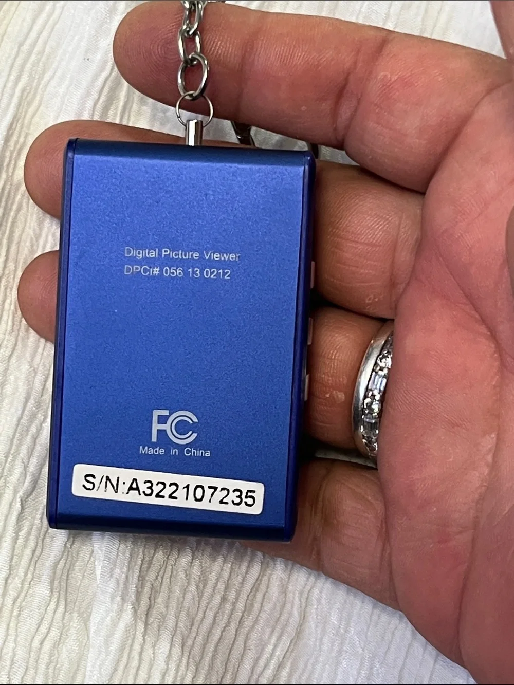 Blue Digital Keychain Camera with Display - Compact Portable Viewer